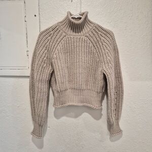H&M Beige Knit Turtleneck Sweater